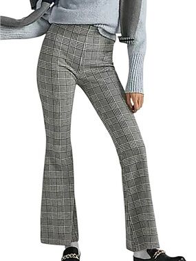 Maeve Anthropologie Plaid Pants Margot Kick Flare Cropped High Rise Trouser XS